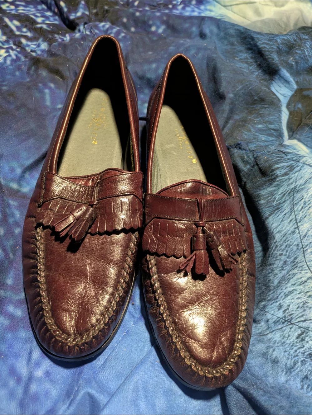 Vintage Town & Craft Brown Leather Kiltie Tassel Loafers | Preppy Grandadcore